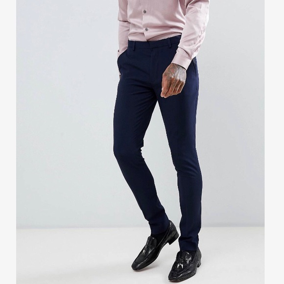 ASOS Other - NWT ASOS Super Skinny Tuxedo Trousers in Navy